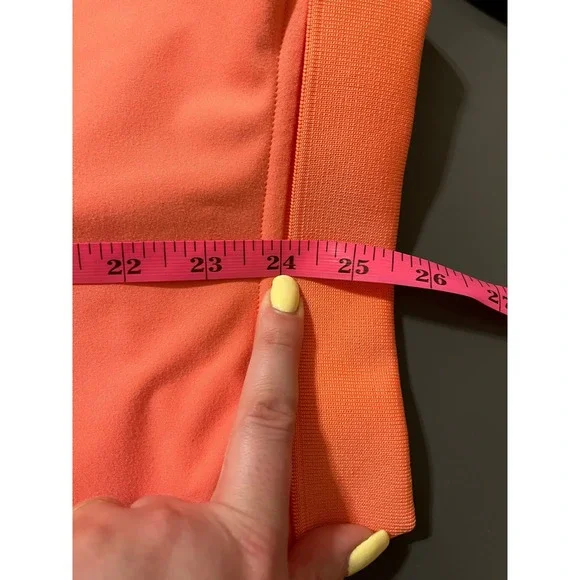 Lands End Women's Polo Shirt Coral Orange Short Sleeve Active Size XL 18 Stretch - Picture 7 of 7